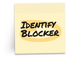 Visual: Sticky Note, Identify Blockers